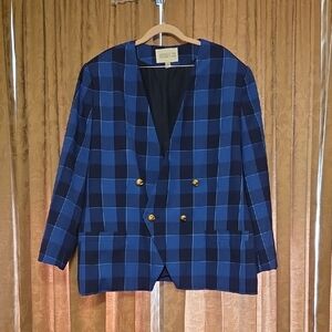 Womens Plus Size Blue Blazer